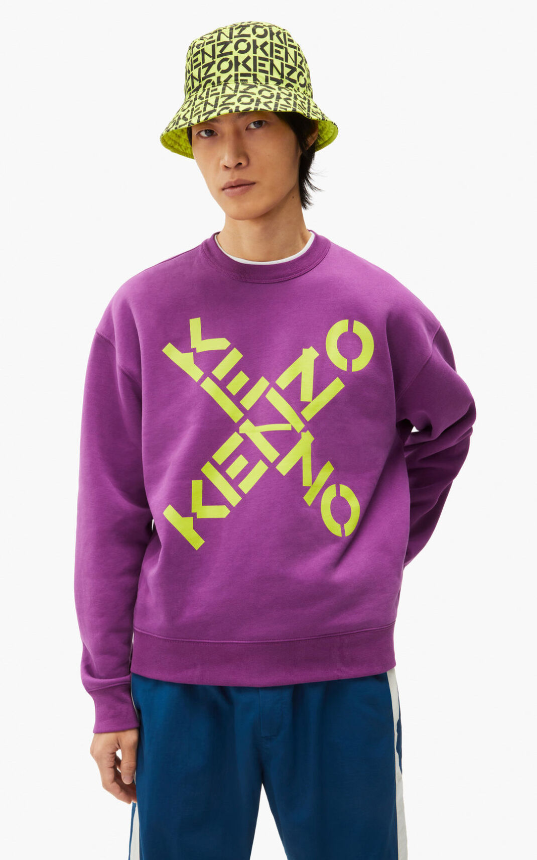 Kenzo Sport Big X Sweatshirt Herre - Lilla DK-837405